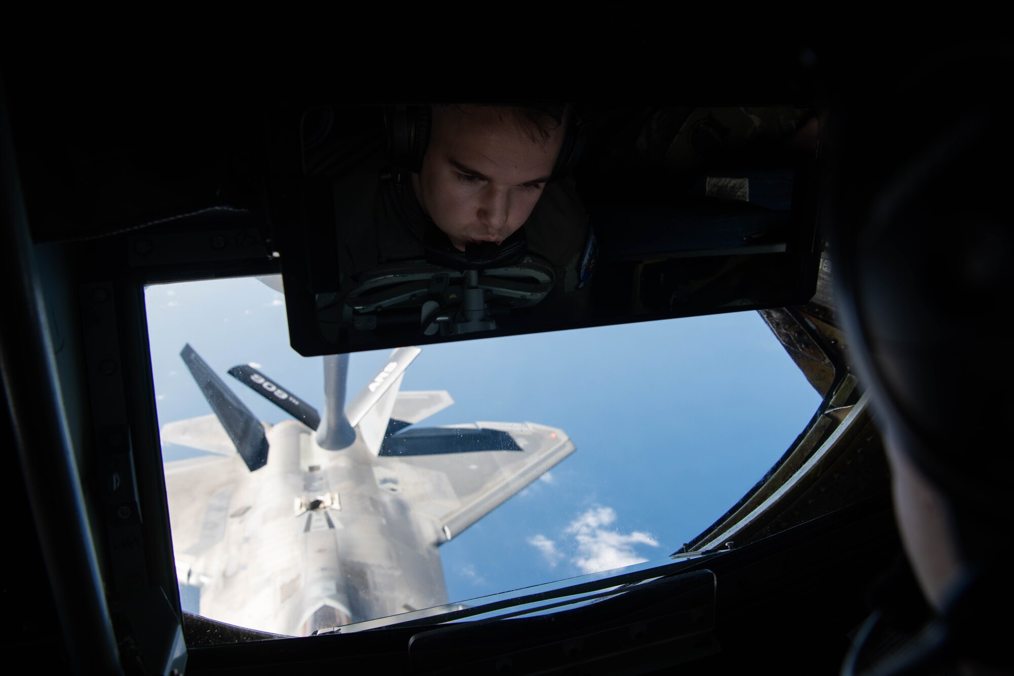 An Airman refuels a jet.