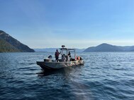 Gill net surveys at a remote site on Lake Pend Oreille