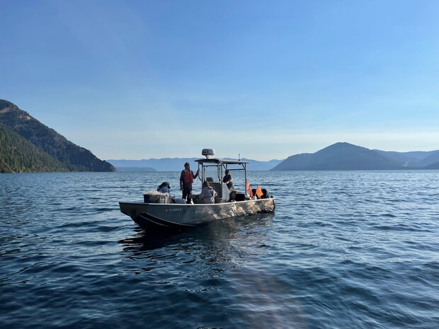 Gill net surveys at a remote site on Lake Pend Oreille