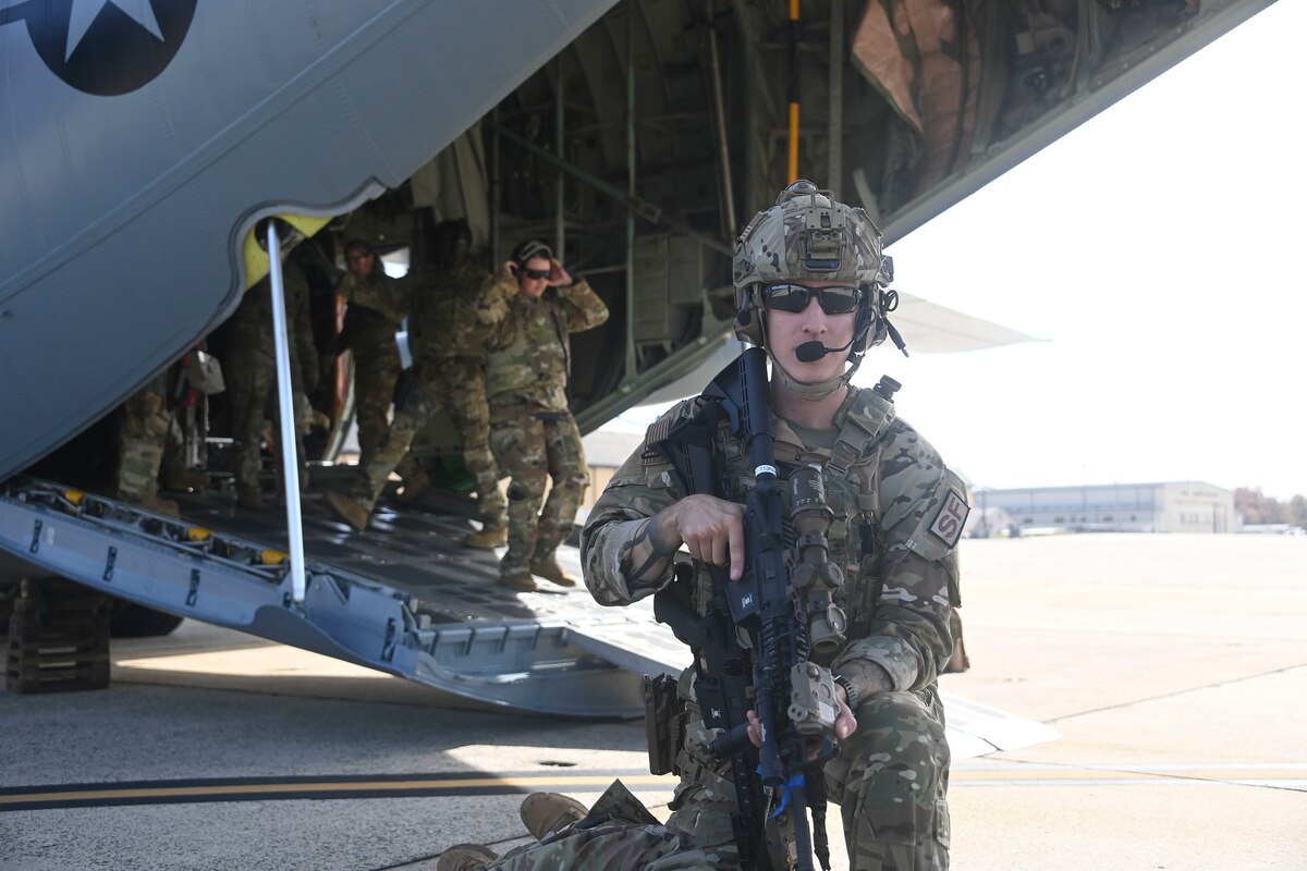 The 459th Aeromedical Evacuation Squadron recently conducted a local C-130T Aeromedical Evacuation static training mission here in conjunction with other 459th medical units, 459th Security Forces, active-duty Air Force, Air National Guard and Navy.