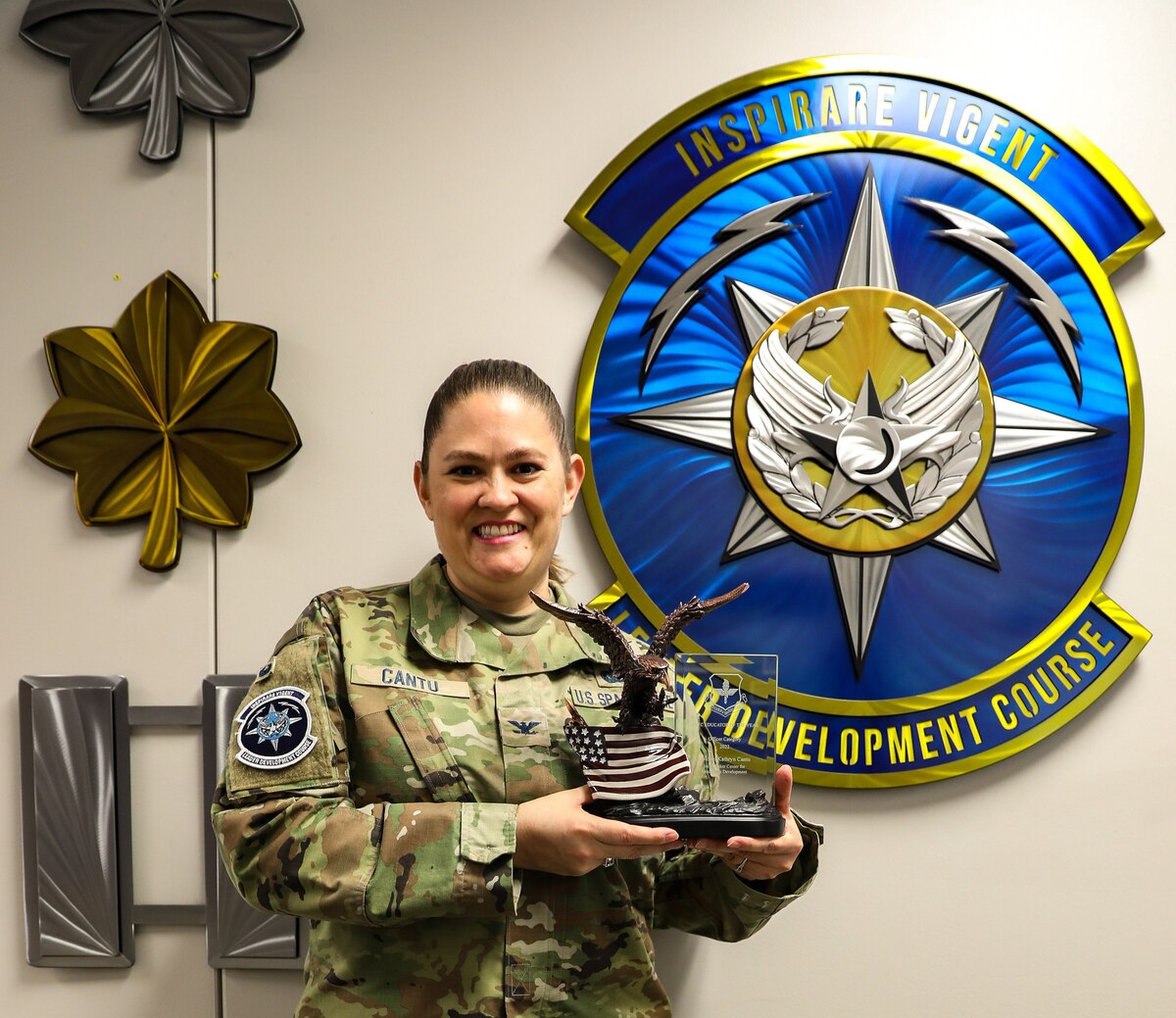 Colonel Kathryn Cantu receives the 2022 AETC Educator of the year award, officer category.
 
AETC Educator of the Year
Officer Category
Colonel Kathryn Cantu
Ira C. Eaker Center for Leadership Development