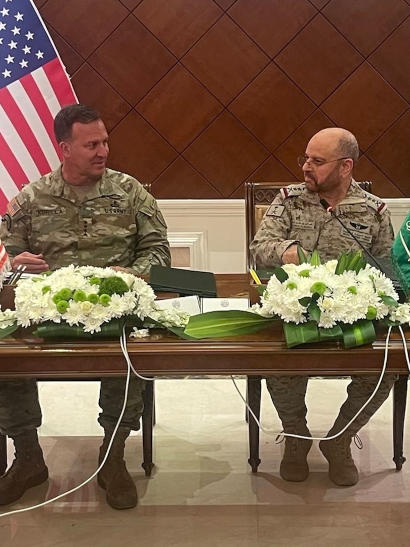 RIYADH, Saudi Arabia – On Nov. 16, 2022, as part of an ongoing multi-country trip to the U.S. Central Command area of responsibility, Gen. Michael “Erik” Kurilla, commander of CENTCOM, attended a military joint planning committee meeting hosted by Royal Saudi Chief of General Staff, Gen. Fayyad bin Hamed Al-Ruwaili. Senior leaders and staff from both countries attended the discussions. They discussed opportunities to bolster bilateral U.S.-Saudi military cooperation and advance the security and stability of the Middle East alongside regional military partners.

“CENTCOM is committed to our military partners in the region and to the U.S.-Saudi military-to-military relationship,” said Kurilla. “Our commitment to the security of the region is unwavering and enduring.”