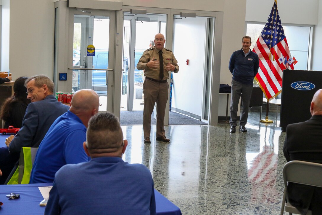 88th RD CG thanks veterans, tours KC Ford Plant