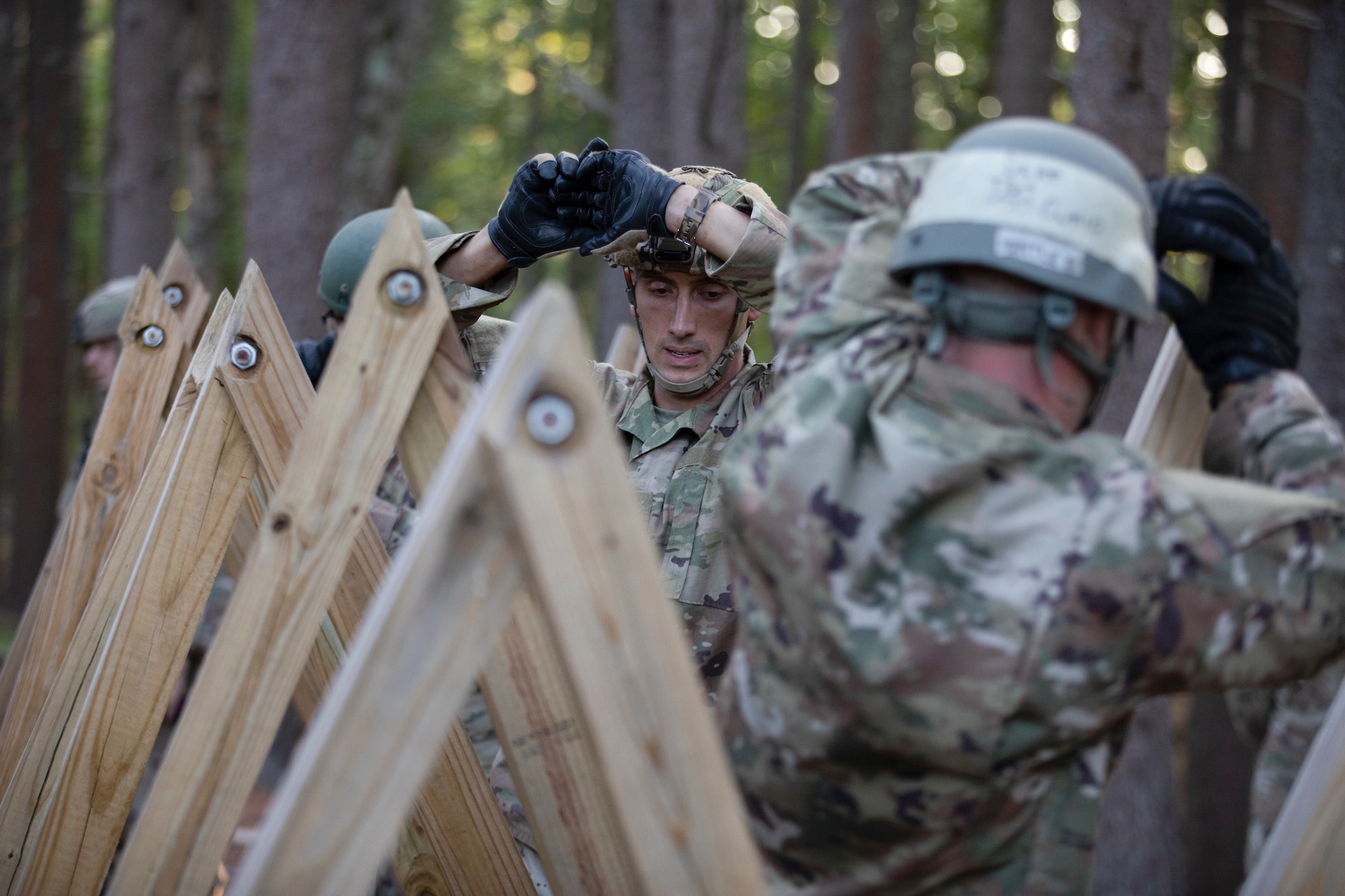 Airmen and Soldiers complete obstacles at Ranger assessment