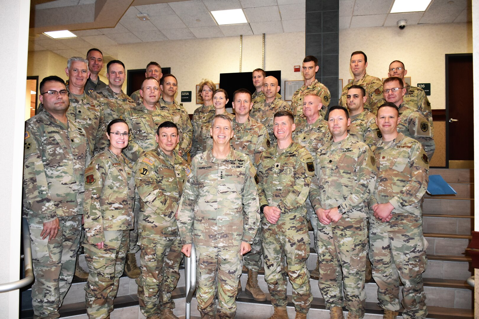 General Hokanson with National Guard JFSC students and faculty following a small-group discussion.