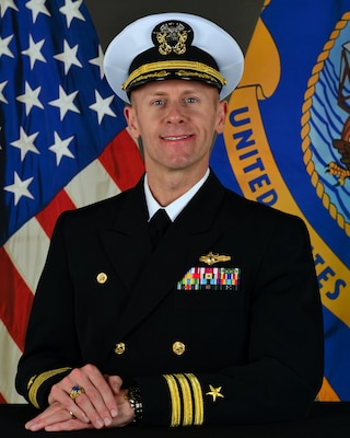 (Nov. 17, 2022) KEESLER AIR FORCE BASE, Miss. -- Official portrait of Cmdr. Jeff R. Portell. (U.S. Navy photo)