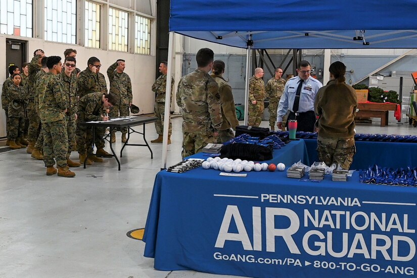 The 111th Attack Wing Recruiting and Retention Flight here opened the base to local high school juniors and seniors during a military career fair Nov. 9, 2022.