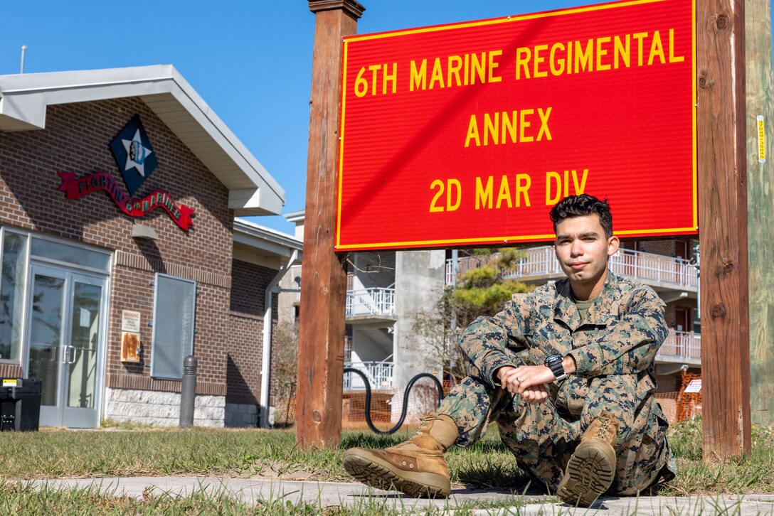 U.S. Marine Corps Sgt. Cesar Jimenez, a native of Winston-Salem, North Carolina, and a MAGTF Planning Specialist with 6th Marine Regiment, 2d Marine Division, poses for a photo on Camp Lejeune, North Carolina, Nov. 8, 2021. 



“Re-enlisting was the best decision for myself and for my family,” said Jimenez when reflecting on his decision to re-enlist. “Remember why you signed up in the first place. There is always more to learn, stay humble and always give it everything you have.”

 

Jimenez was identified as a “Follow Me” Marine in efforts to share the stories of 2d MARDIV Marines who have recently re-enlisted. (U.S. Marine Corps photo by Cpl. Jennifer E. Reyes)