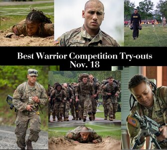 Capital Guardians: Best Warrior Competition try-outs take place on November 18 at Joint Base Anacostia Bolling. Please support your unit members as they start their journey to become The Best Warrior.