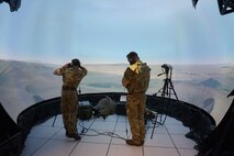 military members working in a virtual environment