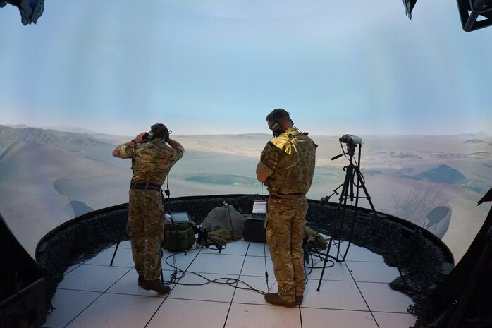 military members working in a virtual environment