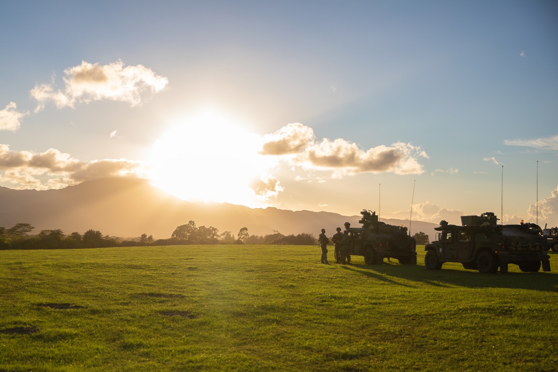 U.S. Army Soldiers from 58 Military Police Company, 25th Infantry Division, stand by for a mission during the Joint Pacific Multinational Readiness Center (JPMRC) on Helemano Military Reservation, Hi., Nov. 2, 2022. JPMRC 23-1 trains the 2nd Infantry Brigade Combat Team “Warriors”, 25th Infantry Division in realistic conditions, ensuring they are prepared for crisis or conflict. (U.S. Army photo by Spc. Kelsey Kollar)