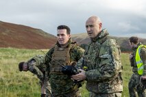 U.S. Marines with 2nd Platoon, Alpha Company, Fleet Anti-terrorism Security Team, Marine Corps Security Force Regiment, and British Royal Marines with 43 Commando Fleet Protection Group Royal Marines, complete Tartan Eagle phase II, Otterburn Training Camp, Europe, Oct. 24 - Nov. 3, 2022. U.S. Marines trained to effectively fire the Royal Marines annual combat marksmanship training test, close-quarters battle ranges and learn technical field skills while overseas with 43 Cdo RM. Exercise Tartan Eagle is an annual bilateral training exercise for the U.S. Marines and British Royal Marines with 43 Cdo RM to travel to each command’s training facilities to exchange tactics, techniques and procedures in fixed site security. (U.S. Marine Corps illustration by Sgt. Kealii De Los Santos)