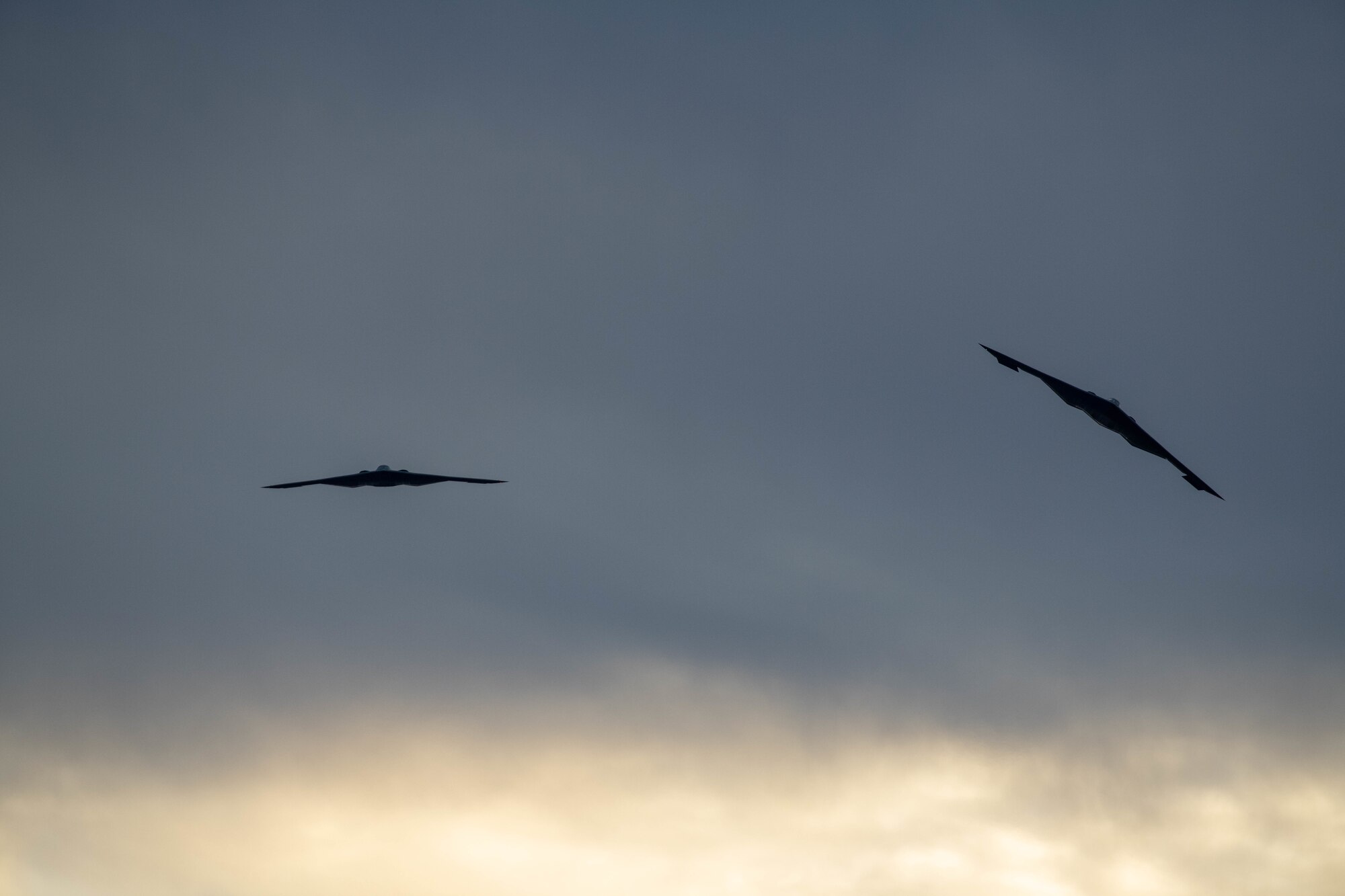 U.S. Air Force B-2 Spirit bombers assigned to the 509th Bomb Wing, Whiteman Air Force Base, Missouri, conduct off-station training Nov. 15, 2022, at Luke Air Force Base, Arizona.