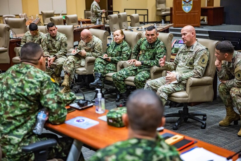 Command Sgt. Maj. Ronald Graves, speaks to participants