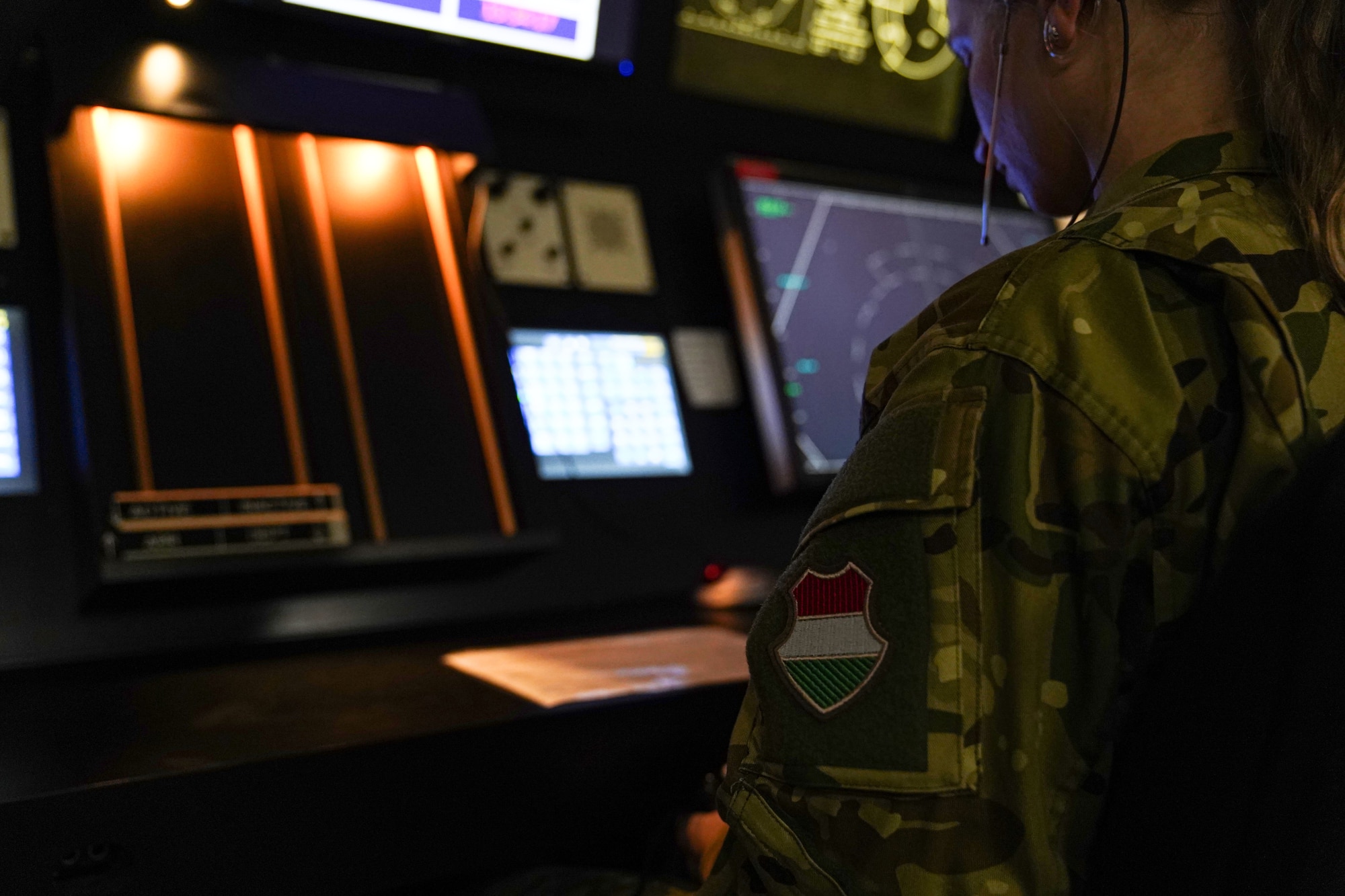 2nd Lt. Kamilla Kovács, Hungarian Defense Forces Air Traffic Controller student, completes task in the ATC apprentice course on Keesler Air Force Base, Mississippi, Nov. 16, 2022.