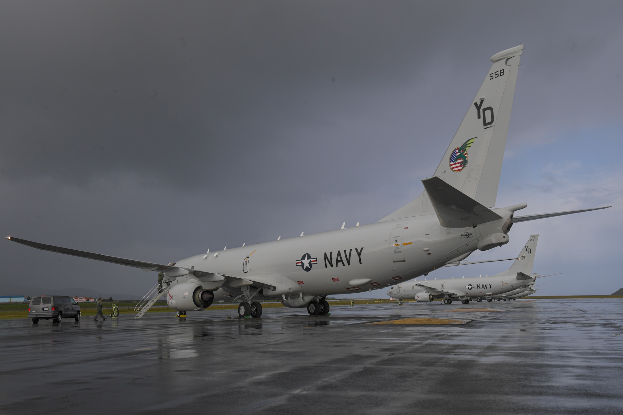 plane sits on runway