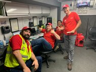 From left to right: Sean Molina, Trevin Schafer, Gabrielle Marucci and Curtis Been at the GSB in Ponce.