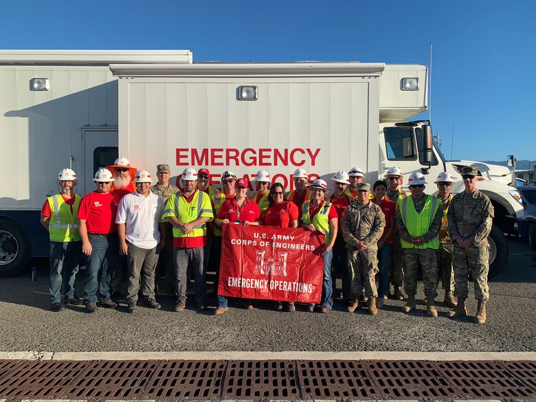 NWW PRT members at the Generator Staging Base (GSB) in Ponce.