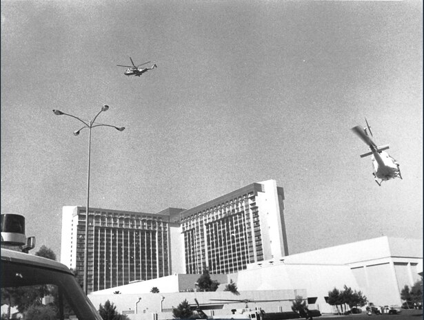 Helicopter over MGM Grand