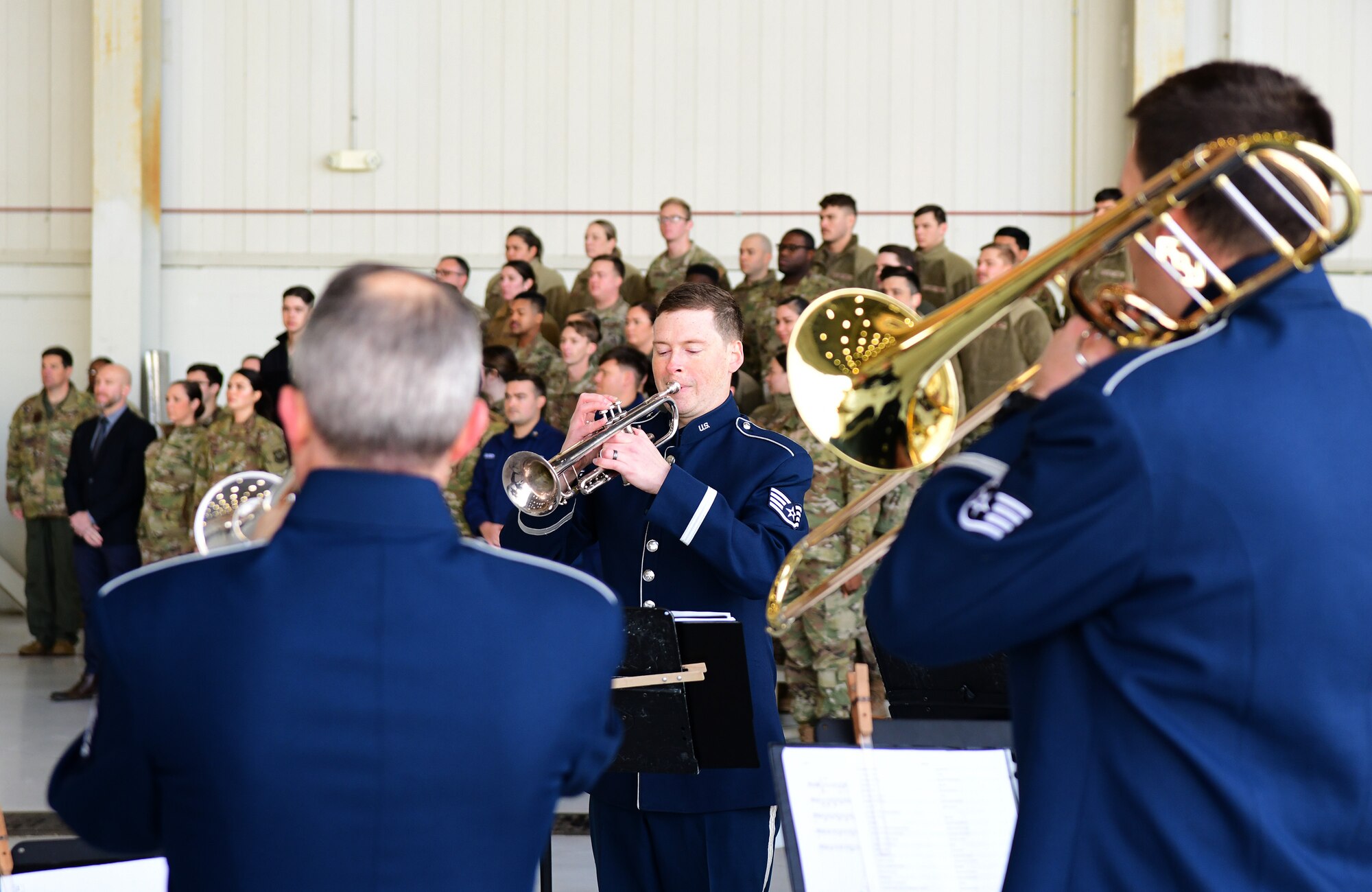 A photo of the band playing.
