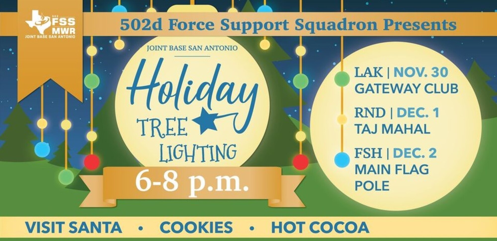 JBSA Holiday Tree Lighting Celebrations
