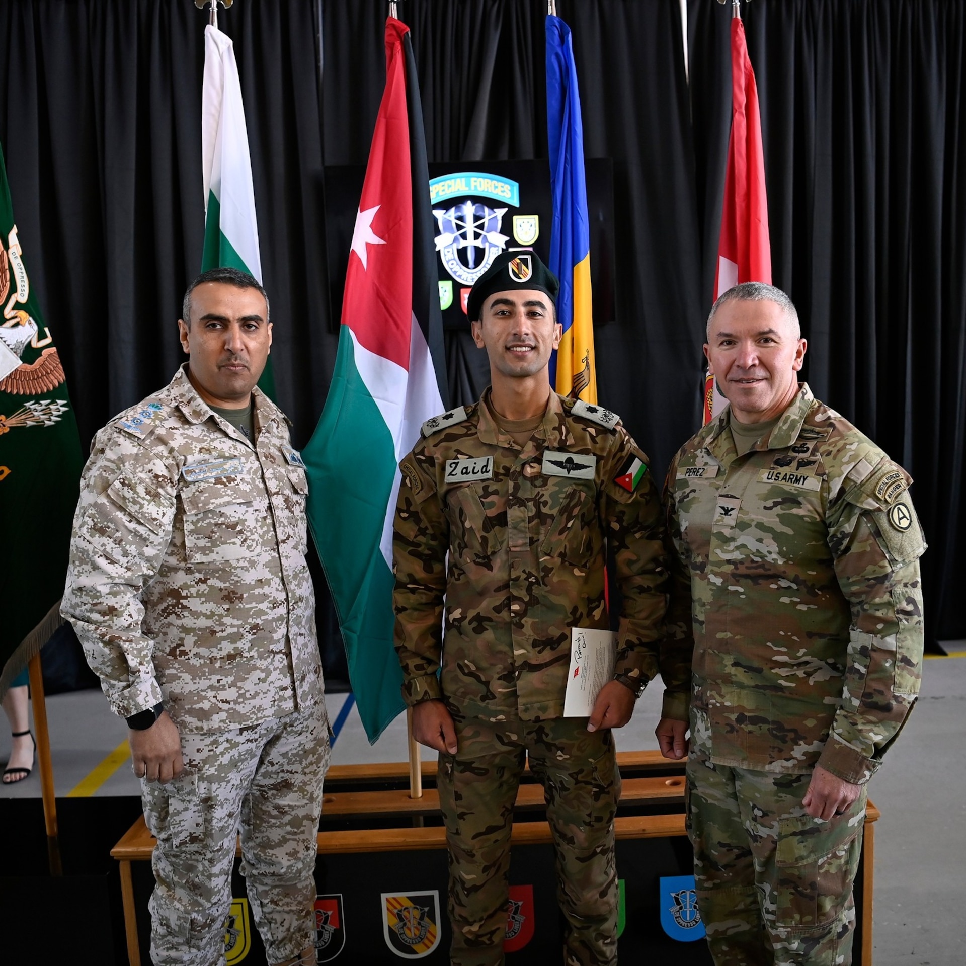 2nd Lt. Ahmad Zaid of the Jordanian Armed Forces completed the Special Forces Qualification Course