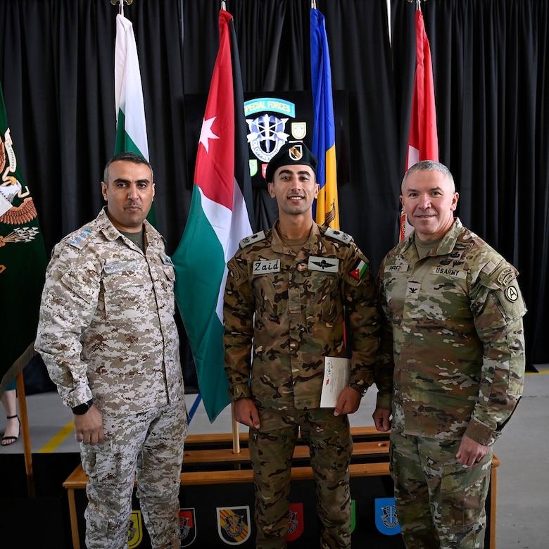 2nd Lt. Ahmad Zaid of the Jordanian Armed Forces completed the Special Forces Qualification Course