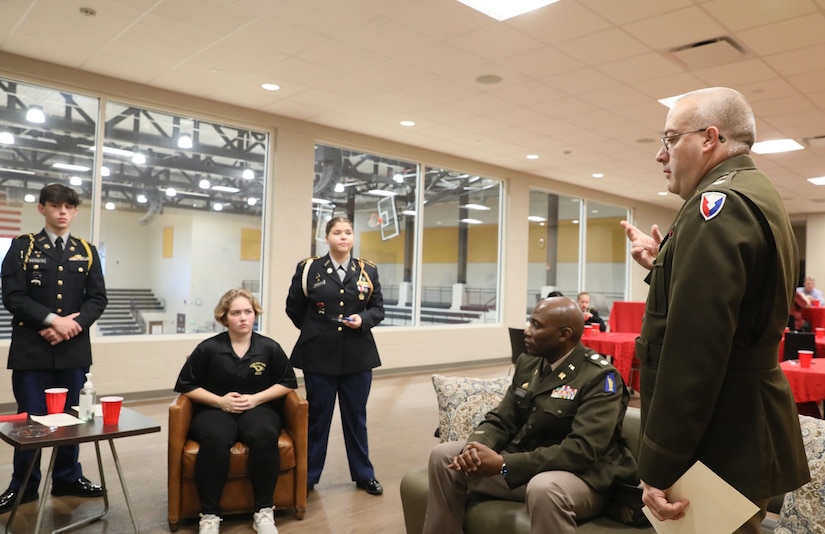 Army Reserve officers take message of service to high school students
