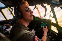 Pilot flies aircraft.