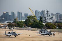 A-10's sit on flight-line.