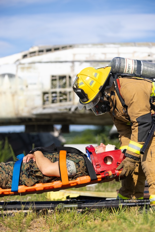 U.S. Marines with Marine Corps Air Facility (MCAF) participate in the Emergency Operation Center drill on Marine Corps Base Quantico, Virginia, Aug. 2, 2022. Marines practice these drills to simulate realistic situations, increasing their readiness and ability to respond to an emergency at any hour. (U.S. Marine Corps photo by Cpl. Eric Huynh)