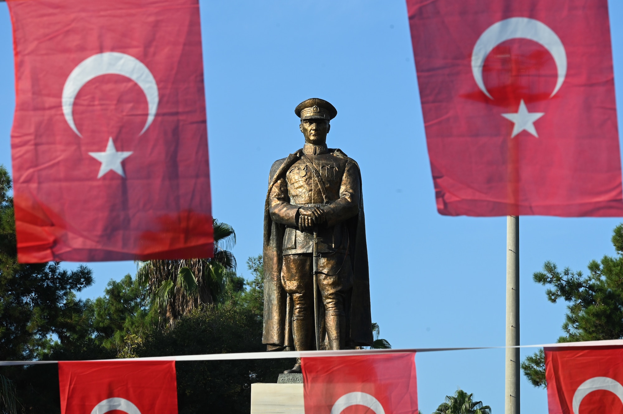 Statue of Mustafa Kemal Atatürk.