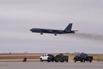 A B-52H Stratofortess takes off during Exercise Prairie Vigilance, Nov. 7, 2022, at Minot Air Force Base, North Dakota. Prairie Vigilance tests the 5th Bomb Wing’s ability to conduct strategic-bomber readiness operations.