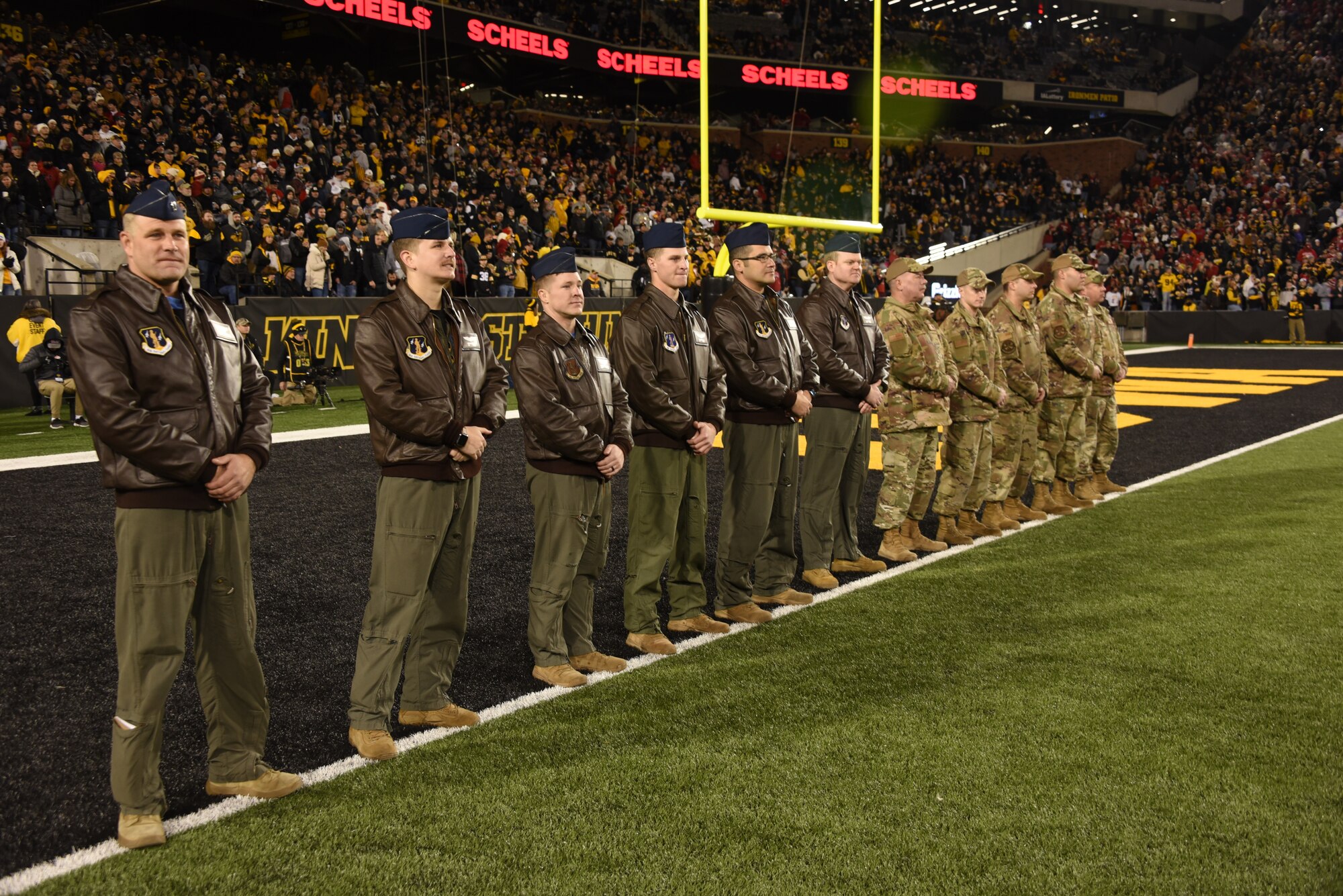 Airmen at Kinnick Stadium