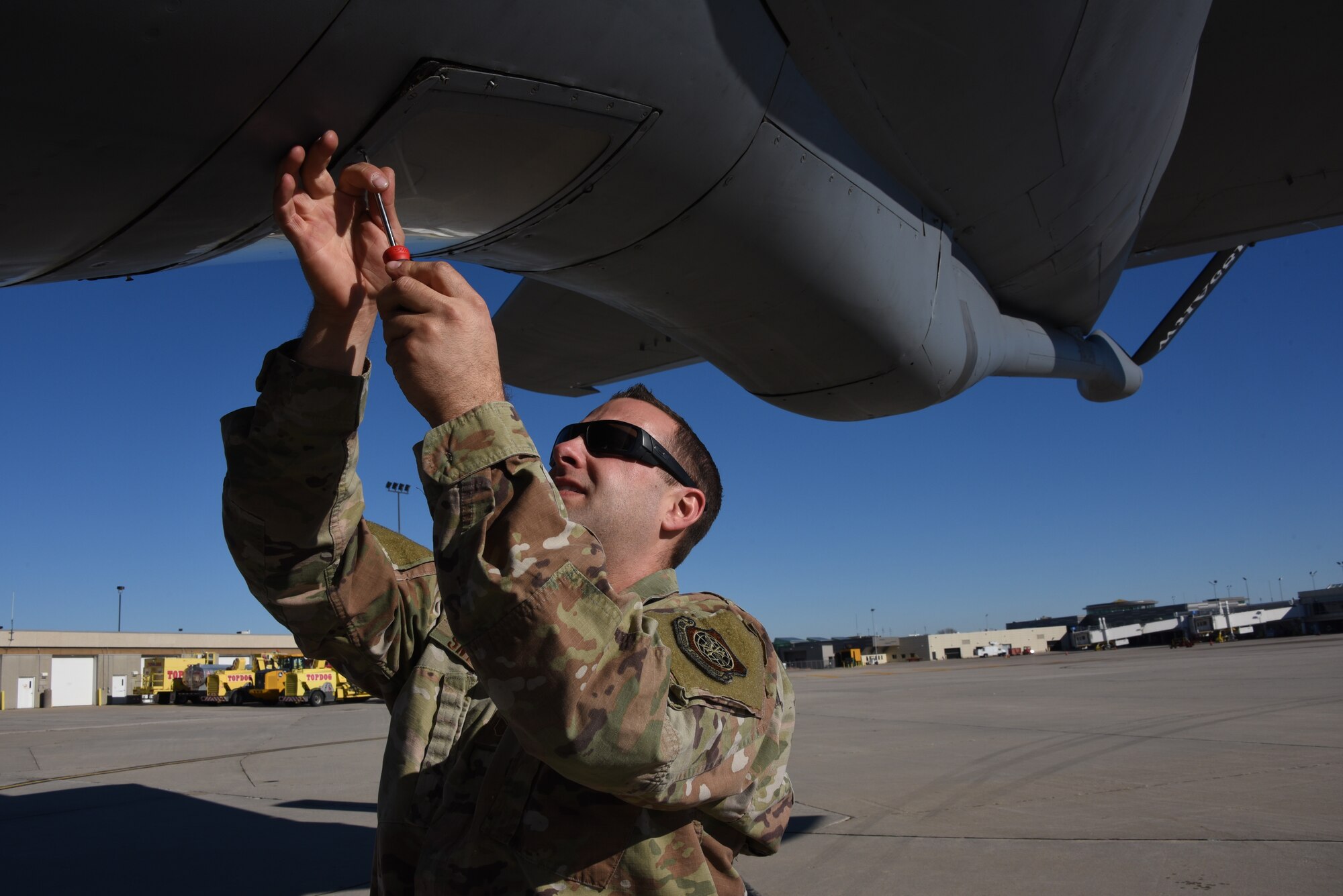 Airmen at Kinnick Stadium