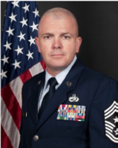 Official portrait of Command Chief Master Sgt. Brandon Ives, the West Virginia Air National Guard State Command Chief.