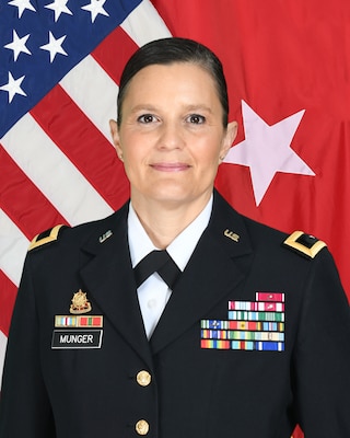 Official portrait of Brig. Gen. Michaelle Munger, the Special Assistant to the Adjutant General.