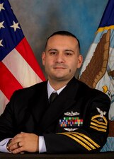 SAN DIEGO (Nov. 21, 2022) Official portrait of Chief Electronics Technician Troy Sumaya, Surface Combat Systems Training Command’s 2022 Military Senior Instructor of the Year. (U.S. Navy photo courtesy of Surface Combat Systems Training Command Detachment Southwest)