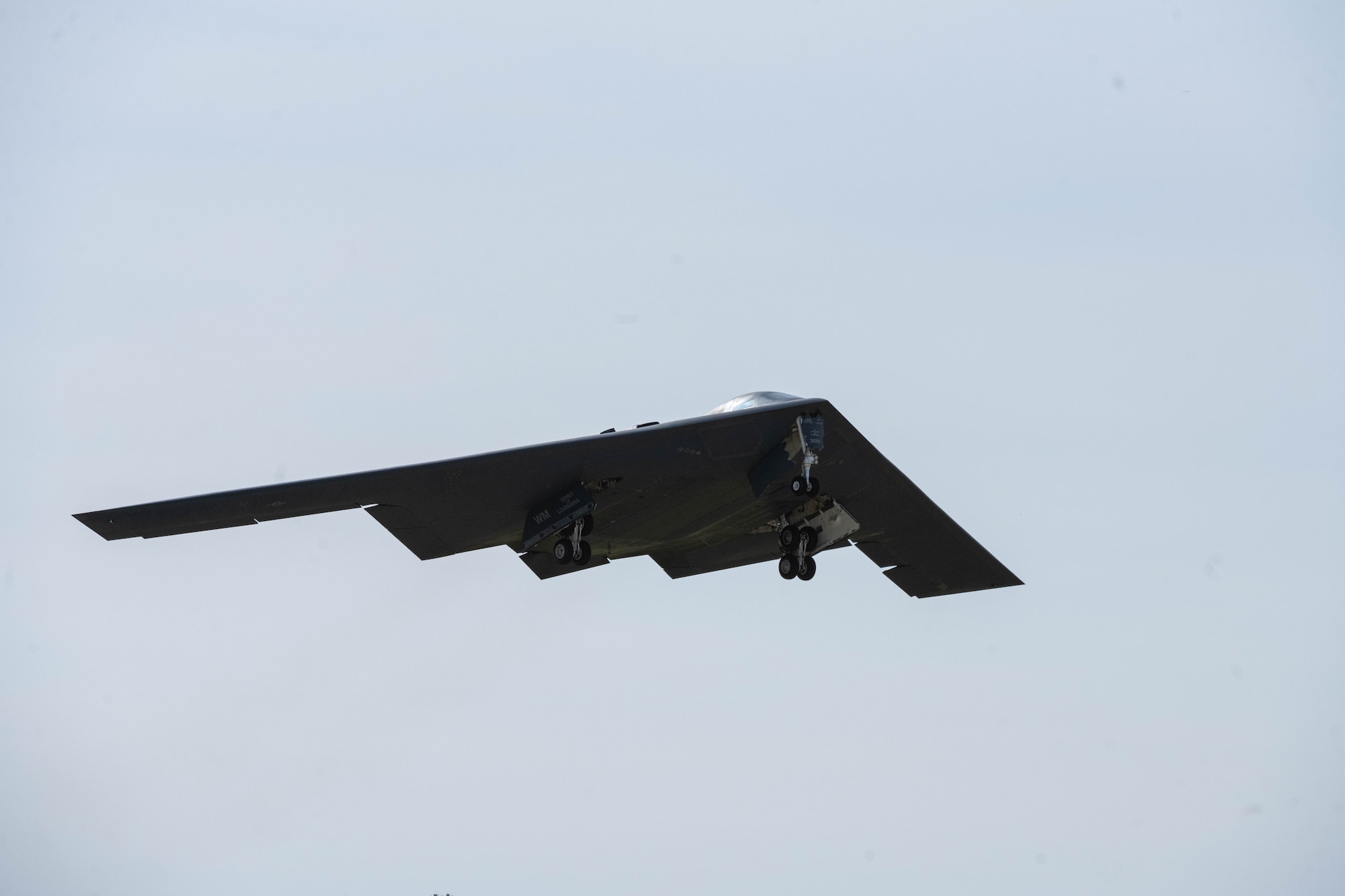 B-2 Spirit stealth bombers assigned to Whiteman Air Force Base taxi and take-off during exercise Spirit Vigilance on Whiteman Air Force Base, Missouri, Nov. 7, 2022. Routine exercises like Spirit Vigilance assure our allies and partners that Whiteman Air Force Base is ready to execute nuclear operations and global strike anytime, anywhere. (U.S. Air Force photo by Airman 1st Class Bryson Britt)