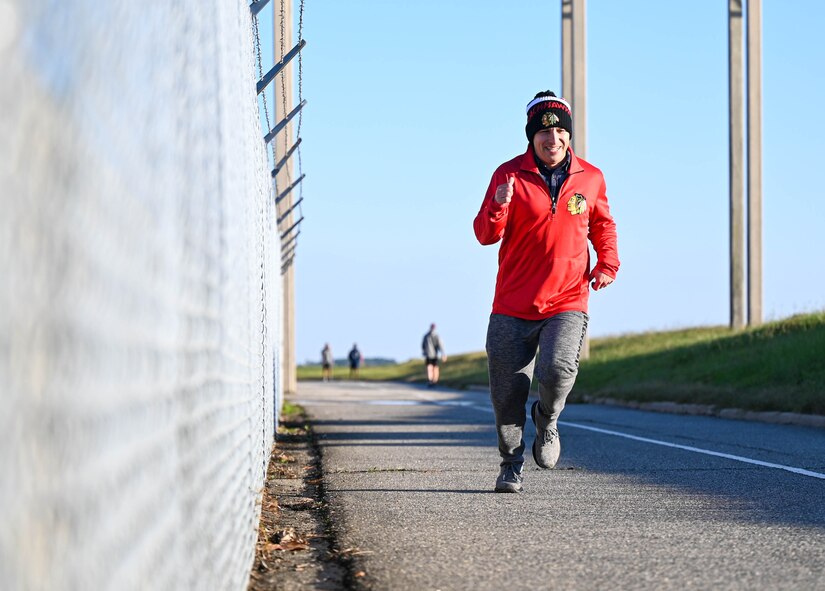 Service members participate in a NAHM Warrior's Run