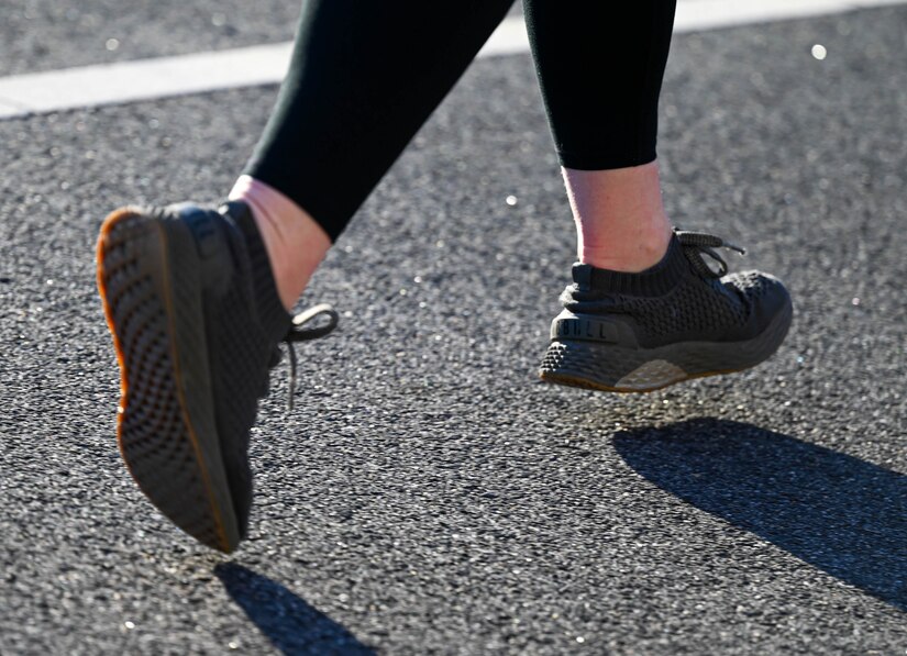 Service members participate in a NAHM Warrior's Run