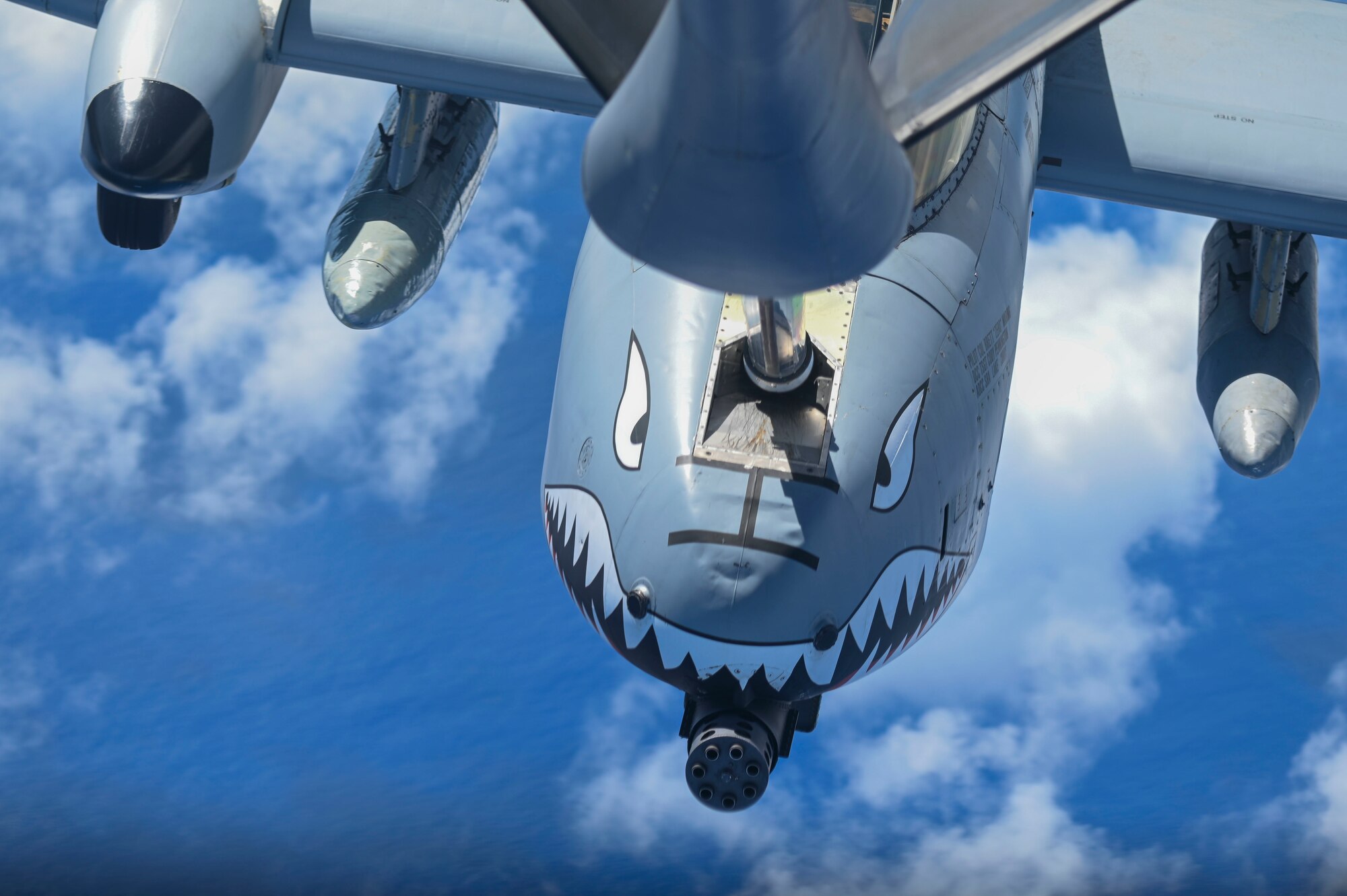 A plane aerial refueling