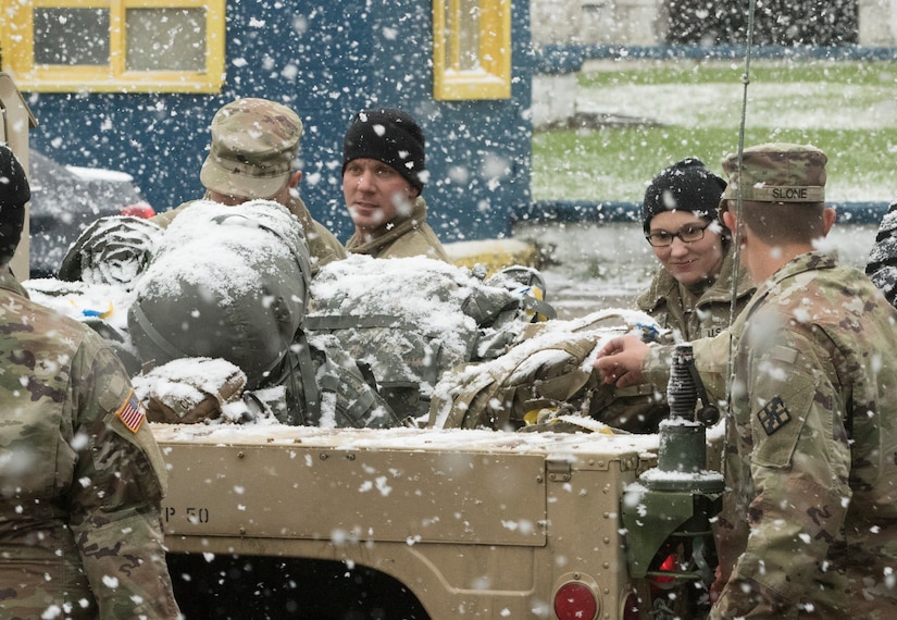 Army Reserve Soldiers cross the Ohio River during weekend training