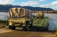 Army Reserve Soldiers cross the Ohio River during weekend training