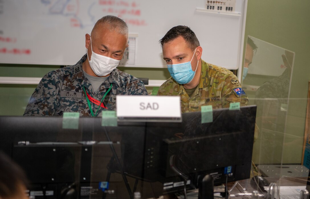 Maj. Cameron Rentz and the Australian contingent observing the 25th Infantry Division and 陸上自衛隊 中部方面隊 are fully integrated into all of the key battle rhythm events at Camp Itami during exercise Yama Sakura 81.

Rentz's element is part of the larger Australian contingent observing out of Camp Zama. There is also an Australian team with Lt. Col. Alwyn Payne observing Yama Sakura efforts between the 3rd Marine Expeditionary Brigade and 陸上総隊　Ground Component Command Amphibious Rapid Deployment Brigade at Camp Ainoura.

Yama Sakura 81 is the largest U.S.-Japan bilateral and joint command post exercise which enables participants to work as dedicated partners in support of the U.S.-Japan security alliance and for continued peace and stability in the Indo-Pacific. This year's exercise commemorates the 40th anniversary of Yama Sakura.

U.S. Navy photos by Mass Communications Specialist 3rd Class Donovan Zeanah