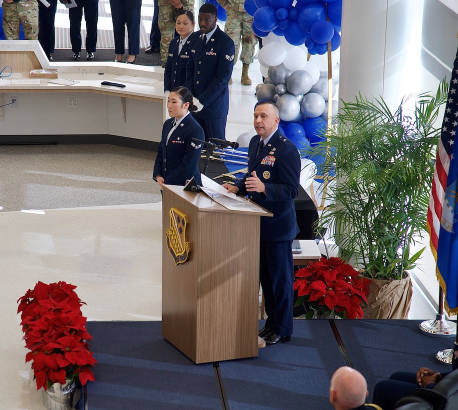 Sheppard Air Force Base’s 82nd Medical Group unveiled a sculpture of its mascot, the Texas Mustang, at a ribbon-cutting ceremony for its new medical treatment facility on Nov. 29, 2022. (U.S. Air Force photo by 1st Lt. Matt Carey). Several hundred Airmen, community partners and friends joined Sheppard AFB officials to cut the ribbon on the base’s newly opened, $94 million medical treatment facility Nov. 29.