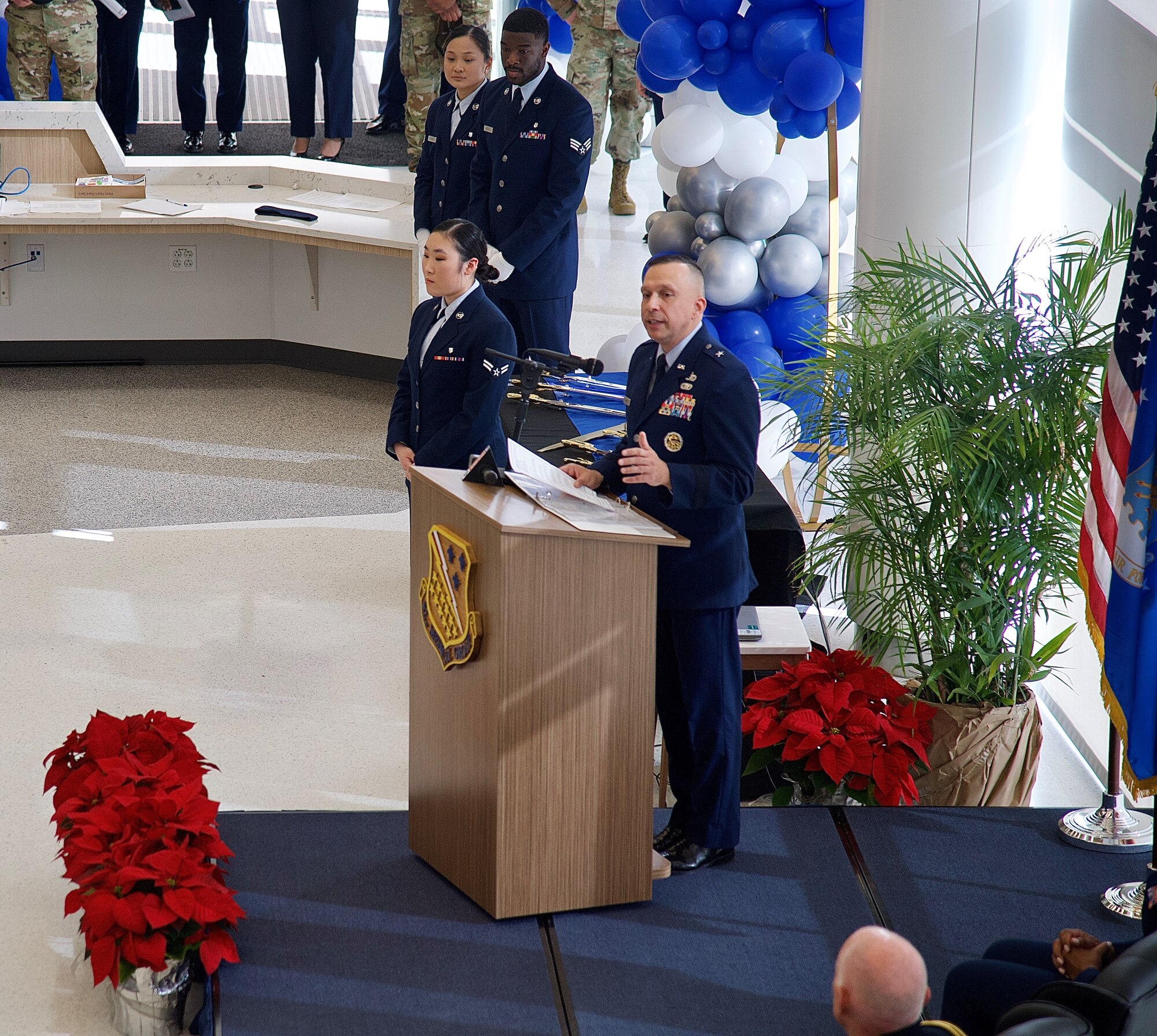 Sheppard Air Force Base’s 82nd Medical Group unveiled a sculpture of its mascot, the Texas Mustang, at a ribbon-cutting ceremony for its new medical treatment facility on Nov. 29, 2022. (U.S. Air Force photo by 1st Lt. Matt Carey). Several hundred Airmen, community partners and friends joined Sheppard AFB officials to cut the ribbon on the base’s newly opened, $94 million medical treatment facility Nov. 29.