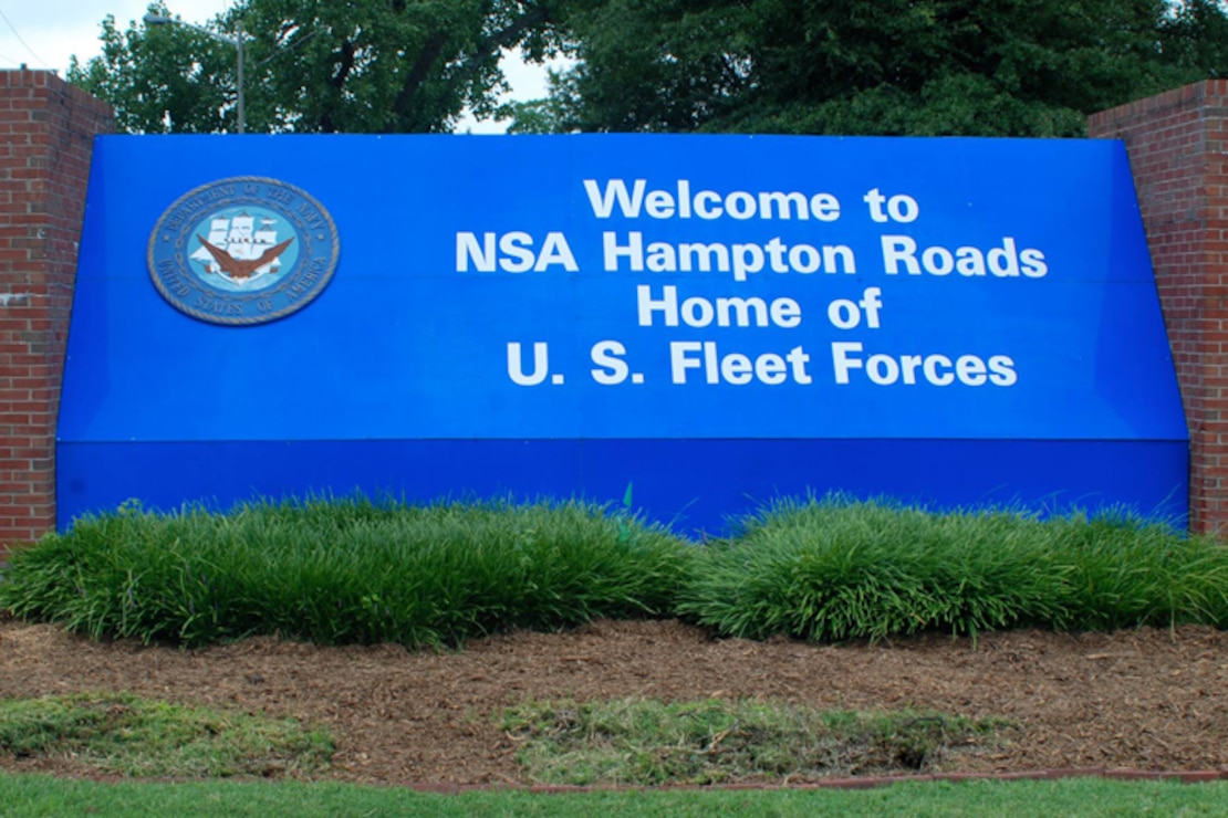 NSA Hampton Roads main welcome sign