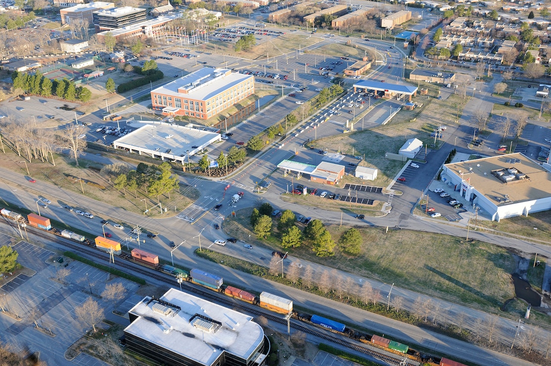 Aerial view of NSA Hampton Roads, VA